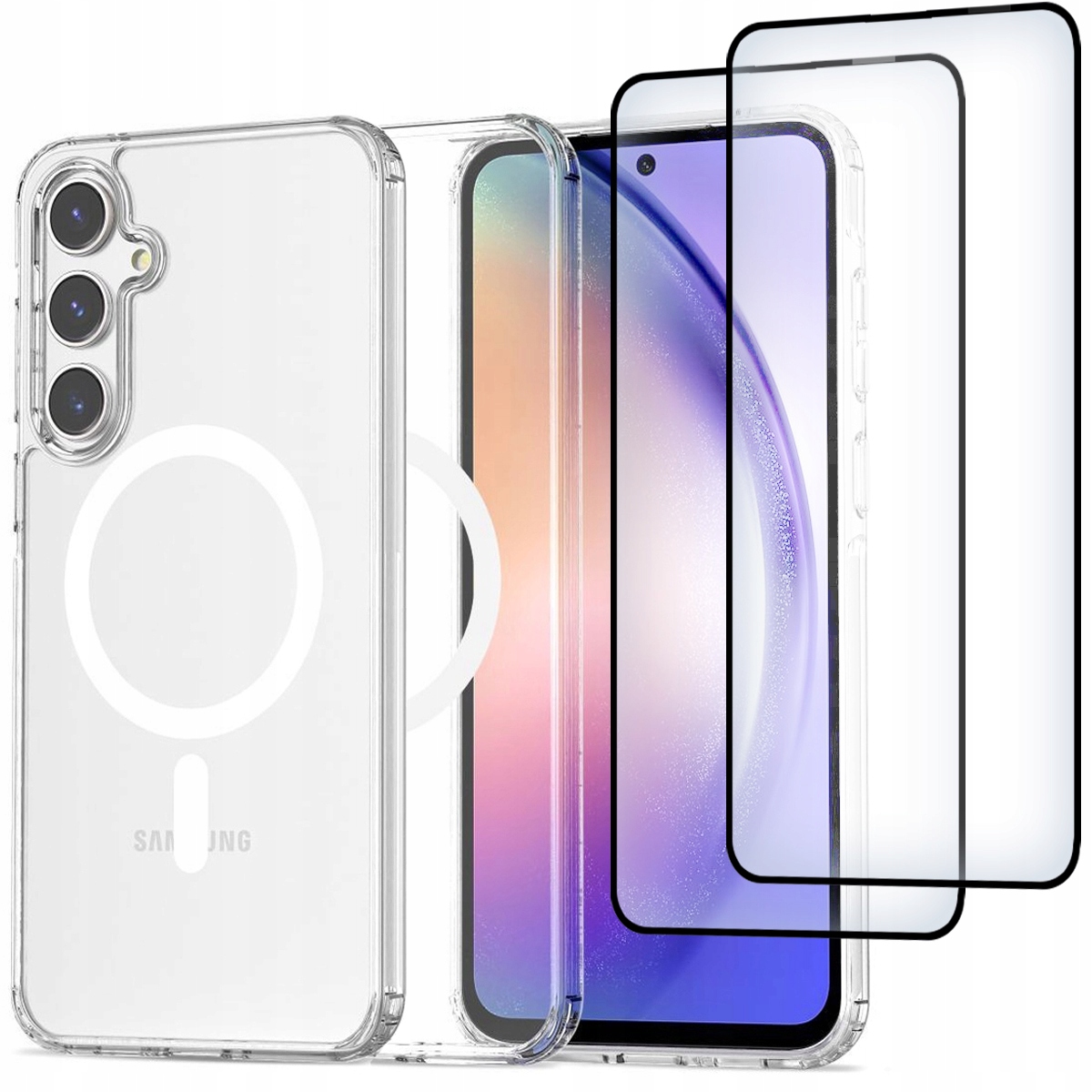 Tech-protect zadná strana pre Samsung GALAXY A55 5G 5906203692248 bezfarebná + 2× tvrdené sklo Hofi pre Samsung Galaxy A35 5G / A55 5G 2 ks.
